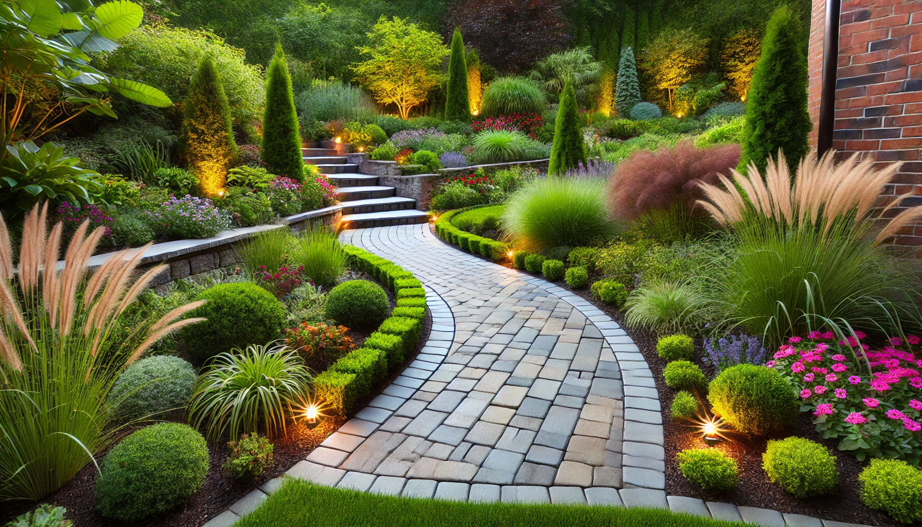 Combining Walkways and Landscaping for a Cohesive Outdoor Design